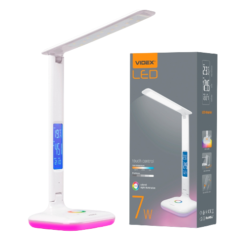Лампа настільна LED 7W 3000-5500K 220V VL-TF05W-RGB Videx