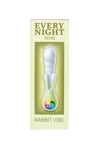 Вібратор-кролик зі світлодіодом Every Night Toys для точки G, зелений градієнт Sex Aura | Зображення 4