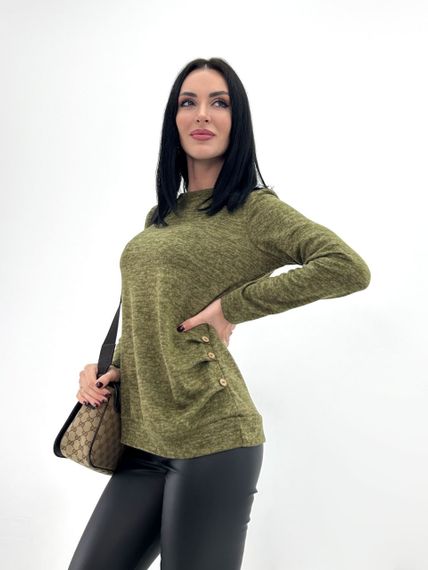 Женская кофта из ангоры-софт GF04197 цвет хаки, размер 42/44 | Зображення 1