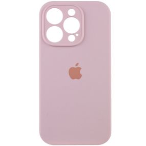 Чехол Silicone Case Full Camera Protective (AA) для Apple iPhone 14 Pro Max (6.7") Розовый / Chalk Pink