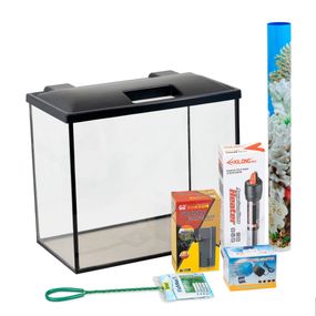 Акваріумний комплект Природа Скалярія Led прямий 40х25х34 см 34 л