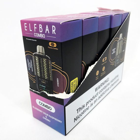 ELF BAR COMBO 25000. Перемикання смаків. Чорниця Кисла Малина / Вишня (Blueberry Sour Raspberry / Cherry) | Зображення 5