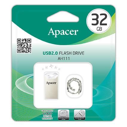 Накопитель Apacer 32GB USB 2.0 AH111 Crystal (AP32GAH111CR-1) | Зображення 2