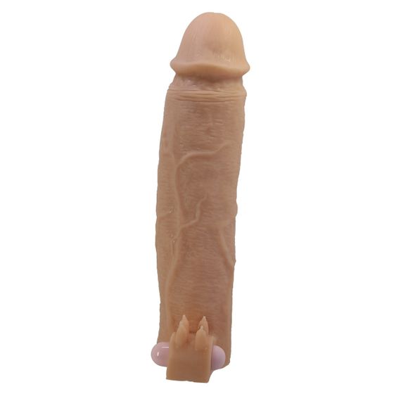 Подовжуюча насадка з вібростимуляцією Pretty Love - Xerxes Vibrating Penis Sleeve Skin, BI-026282Z Sex Aura | Зображення 1