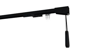 Карниз для штор на шнуровом управление профиль СKS (в сборе) Черный 500 см.