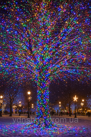 Гірлянда Різдвяна фея вулична 100 м 1000 LED білий провід Мультиколір CF1000L100MWML | Зображення 5