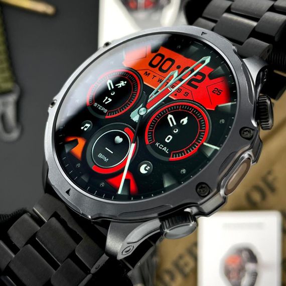 Розумний годинник Modfit Tactic Blaze Black Steel + ремінець в подарунок | Зображення 1