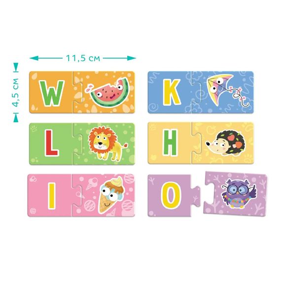 Обучающая игра-пазл "Английский алфавит" DoDo 301226, 52 эл | Зображення 1