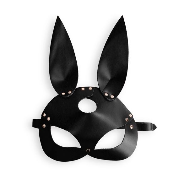 Шкіряна маска Зайчика Art of Sex - Bunny mask, колір Чорний | Зображення 2