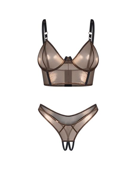 Комплект Obsessive Soranna: топ і відкриті стринги, S/M sexstyle | Зображення 4