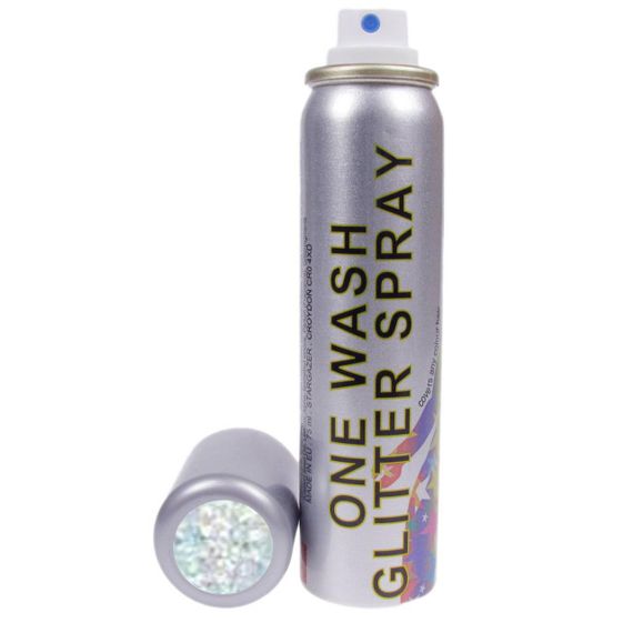Глиттерный спрей для волос Белый Stargazer One Wash Glitter Spray WHITE 75 мл