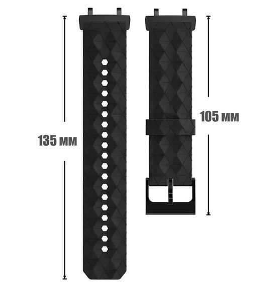 Ремінець Primolux Dimond силіконовий для годинника Xiaomi Amazfit T-Rex 3 (W2323GL2N) - Black | Зображення 5