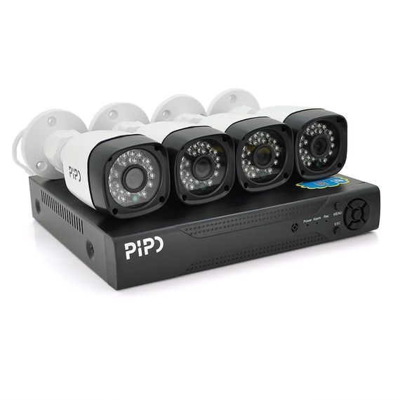Комплект видеонаблюдения Outdoor 016-4-5MP Pipo (4 уличные камеры, кабели