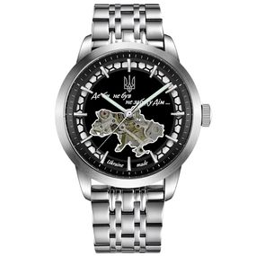 Чоловічий годинник Awarder 043 Де би не був Silver-Black Steel Automatic