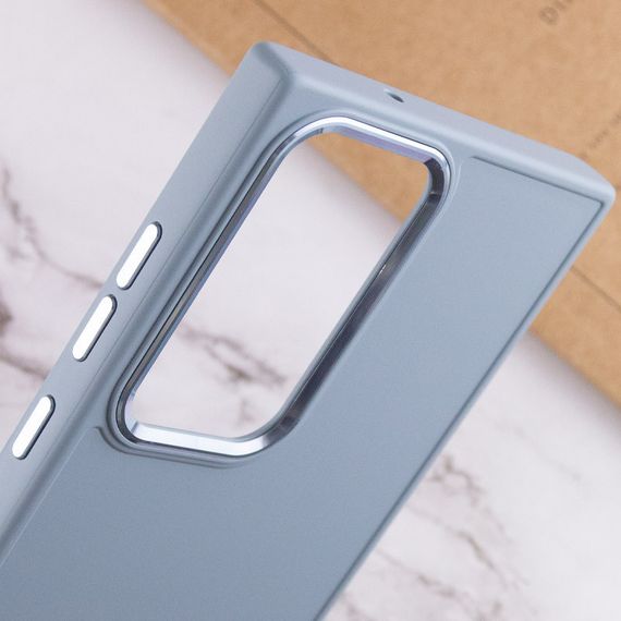 TPU чохол Bonbon Metal Style для Samsung Galaxy S24 Ultra Блакитний / Mist blue | Зображення 4
