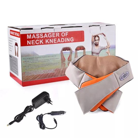 Домашний портативный массажер для шеи massager, Шейный масажер, Шейная подушка для массажа JM-45 | Зображення 2
