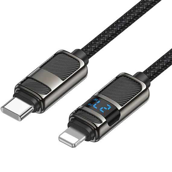 Дата кабель Hoco U137 Line with display Type-C to Lightning 27W (1.2m) | Зображення 1