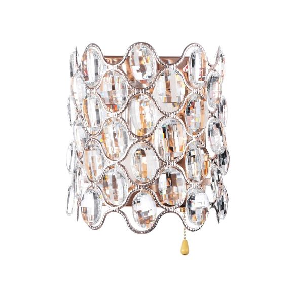 Бра настенное накладное LED хрустальное с выключателем BCL-485W/2*E14+16*0.5W | Зображення 1