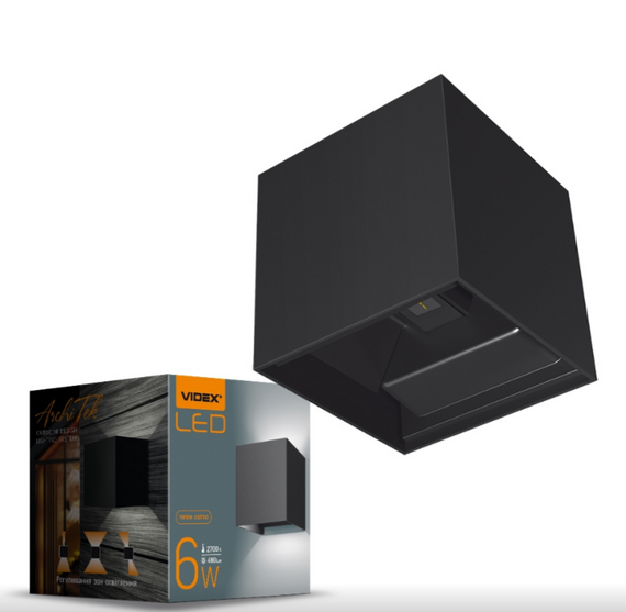 LED Світильник архітектурний VL-AR04-062B 6W 2700K 220-240V IP54 Videx