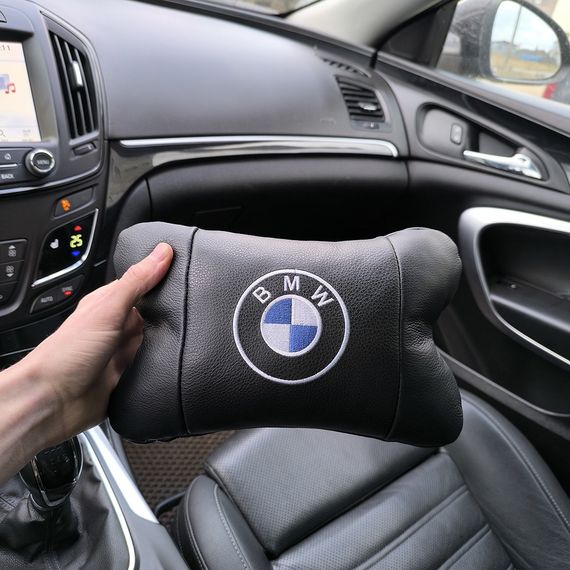 Подушка для голови в авто BMW, Подушка під голову для поїздок Автомобільна шиї з лого IG-24 | Зображення 5