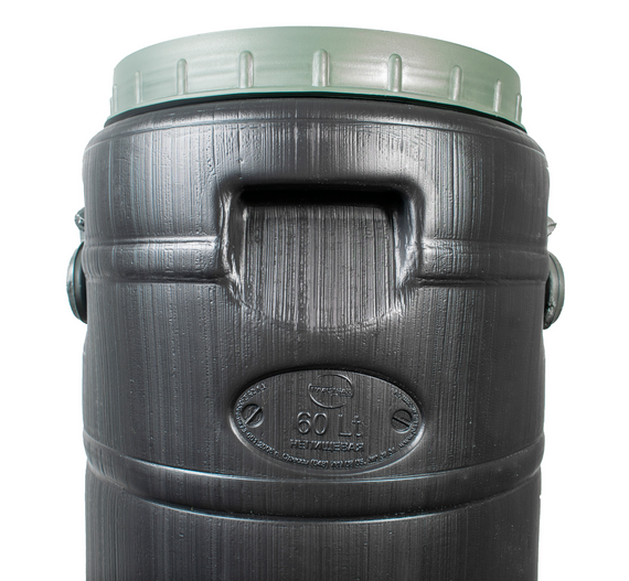 Технічна бочка 60 л  висока чорна ,широка горловина ємність для води | Зображення 1