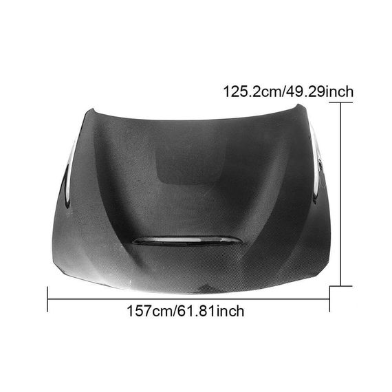 Капот V2 (для F30/F31, Карбон) для BMW 3 серия F-30/31/34 2012-2019 гг | Зображення 1