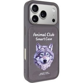 TPU+PC чохол Animal Club для Apple iPhone 17 Pro Max (6.9") Titanium Gray