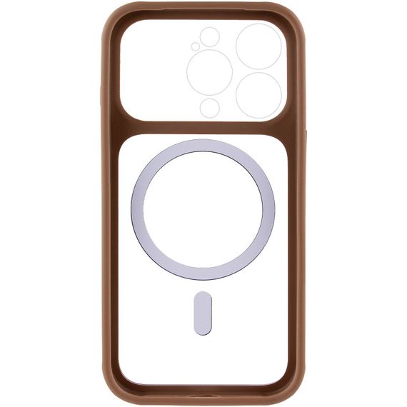 Чохол TPU+PC GETMAN Moon Clear with MagSafe для Apple iPhone 13 Pro (6.1") Brown | Зображення 2