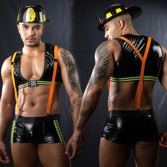 Чоловічий еротичний костюм пожежного JSY «Вогненний Себастьян» One Size, 4 предмети sexstyle | Зображення 11