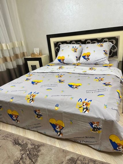 Комплект постельного белья Soft двуспальный Пес Патрон сердце 180х220 см | Зображення 2