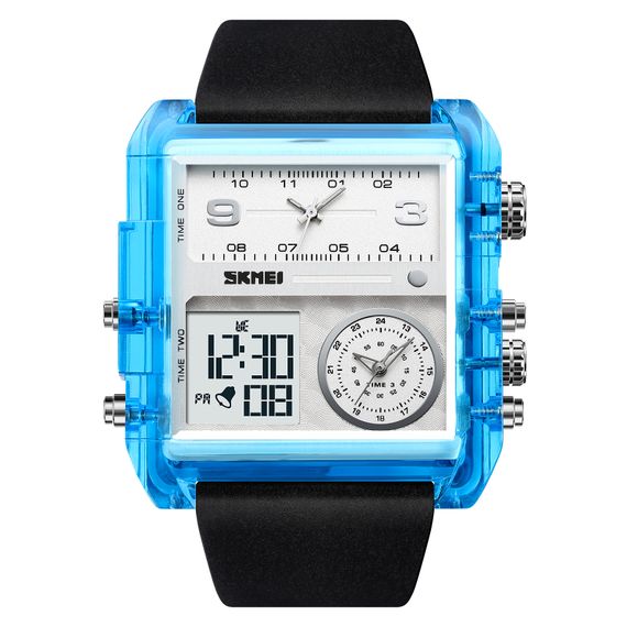 Чоловічий годинник Skmei 2020BU Blue-Transparent
