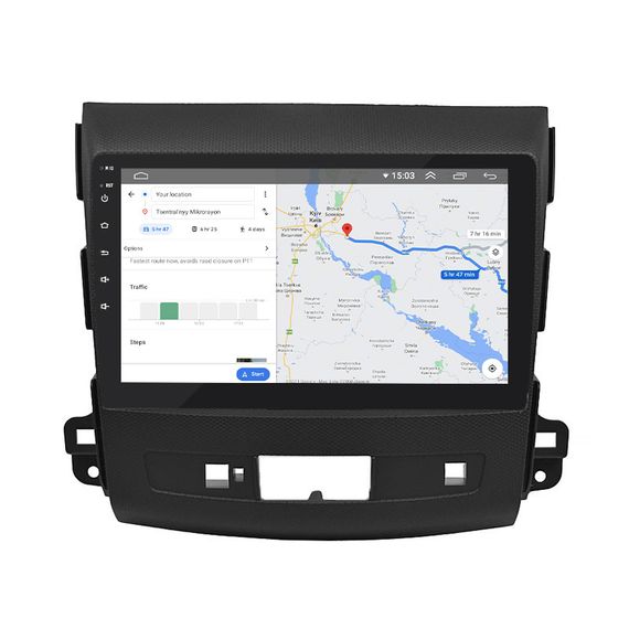 Штатная магнитола Lesko для Peugeot 4007 2007-2012 экран 9" 4/32Gb/ 4G/ Wi-Fi/ CarPlay Premium GPS Android | Зображення 4