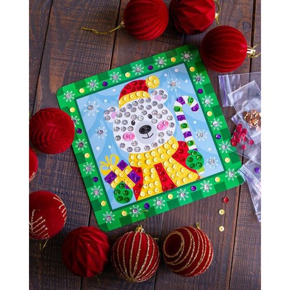 Дитячий набір для творчості "Новорічні листівки з паєтками" 10100694 | Зображення 4