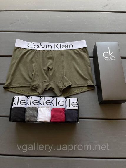 Подарочный комплект трусов Calvin Klein, мужские трусы Кельвин Кляйн в коробке на 5 штук, набор трусов Модал