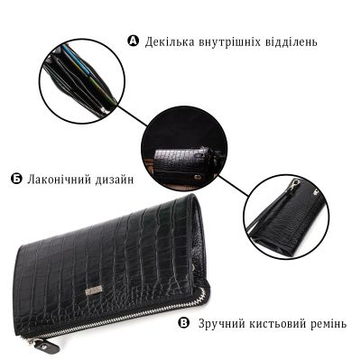 Гаманець Bond Accessories З натуральної шкіри Чорна (22049) | Зображення 5