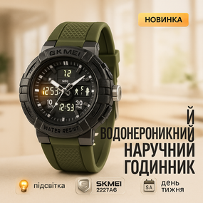Чоловічий годинник з пластиковим ремінцем SKMEI, Годинник армійський оригінал для походу MF-64