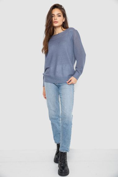 Кофта жіноча з манжетами, колір джинс, 244R999 | Зображення 1