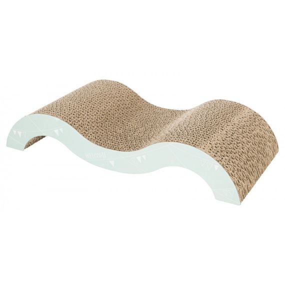 Дряпка Trixie Wave Junior для кошенят з котячою м ятою картон світло-бузкова/м ятна 38х7х18 см