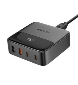 Мережевий зарядний пристрій ACEFAST Z6 PD65W GaN (2*USB-C+2*USB-A) desktop charging adapter Black