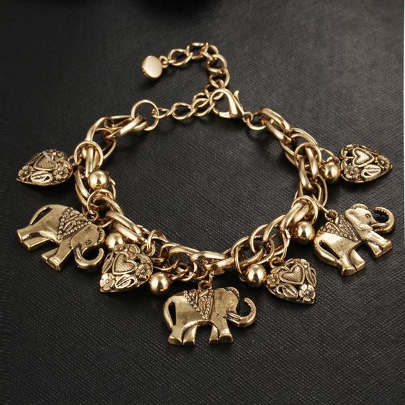 Женский браслет Primo Pulseira Elephant - Gold | Зображення 2