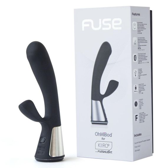 Интерактивный вибратор-кролик Ohmibod Fuse for Kiiroo Black Sex Aura | Зображення 2