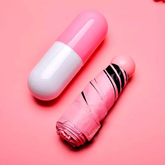 Компактна парасолька в капсулі-футлярі Рожевий, маленька парасолька в капсулі. Колір: рожевий FO-46 | Зображення 6