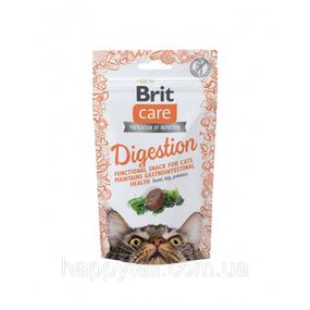 Лакомство Brit Care Functional Snack Digestion д/котов для поддержания пищеварения с тунцом 50 г