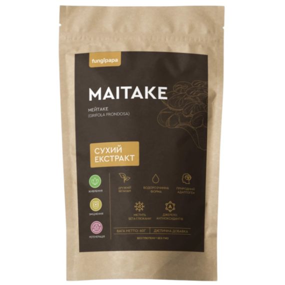 Грибний комплекс Fungipapa Mайтаке (Grifola frondosa) - cухий екстракт 60 г /60 порцій/