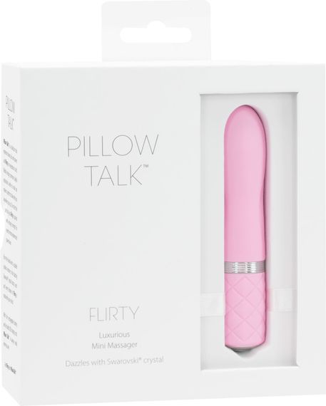 Розкішний вібратор PILLOW TALK - Flirty Pink з кристалом Swarovski, гнучка головка | Зображення 6