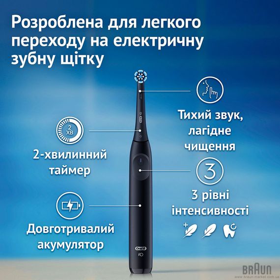 Електрощітка BRAUN Oral-B iO Series 2 iOS2.1D9.2K Black + футляр | Зображення 5