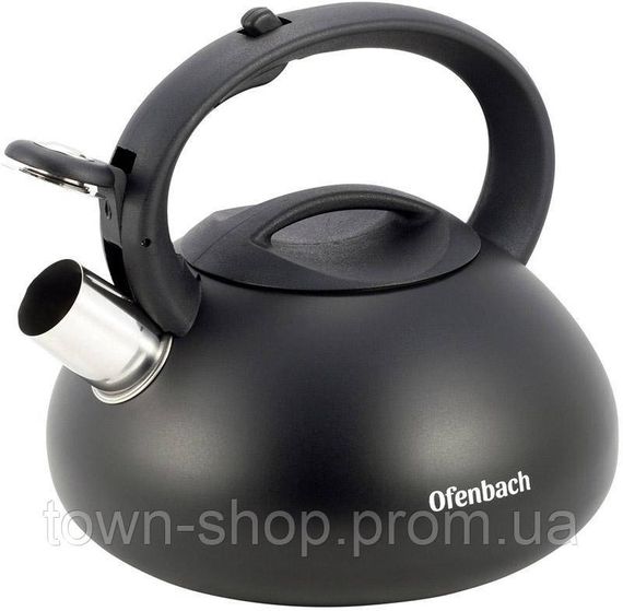 Чайник Ofenbach Happy Kettle 2.5л из нержавеющей стали со свистком, черный матовый