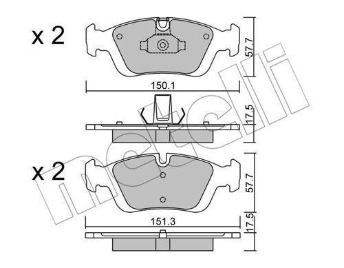 Колодки тормозные передние BMW 3 E36 E46 90-05 22-0312-0 | Зображення 1
