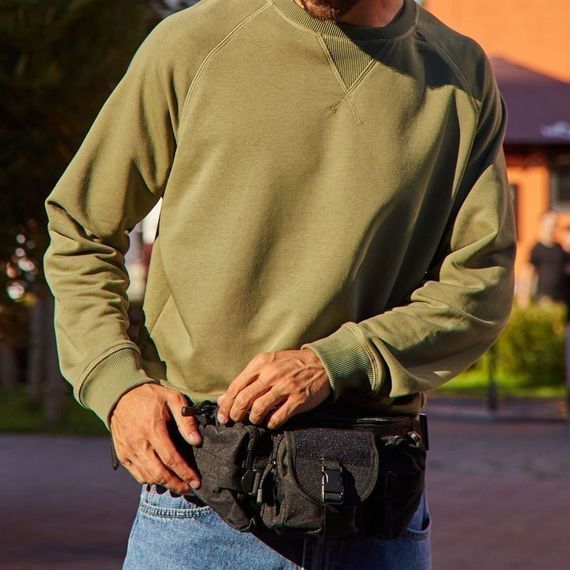 Чорна сумка чоловіча тактична нагрудна, Нагрудна сумка чоловіча тактична чорна ЗСУ ER-54 | Зображення 1