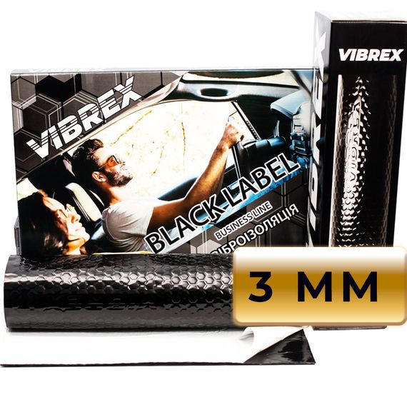 Виброизоляция премиум Vibrex Black Label рулон для шумоизоляции и обесшумки автомобиля.
